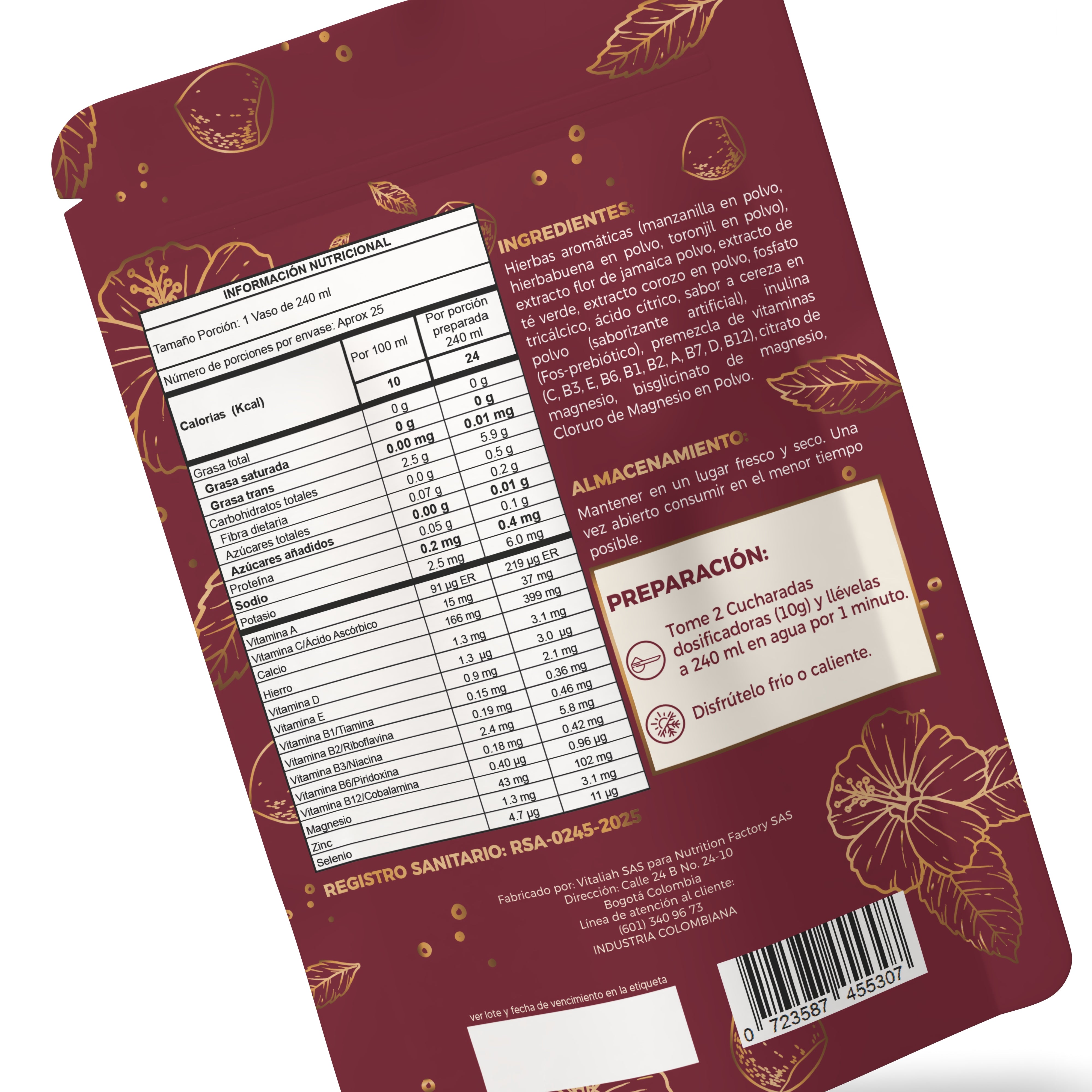 Corozo y Jamaica con Magnesio Mag Balnce - 250g